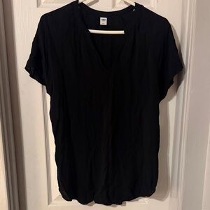 Old Navy Black V-Neck Short Sleeve Top